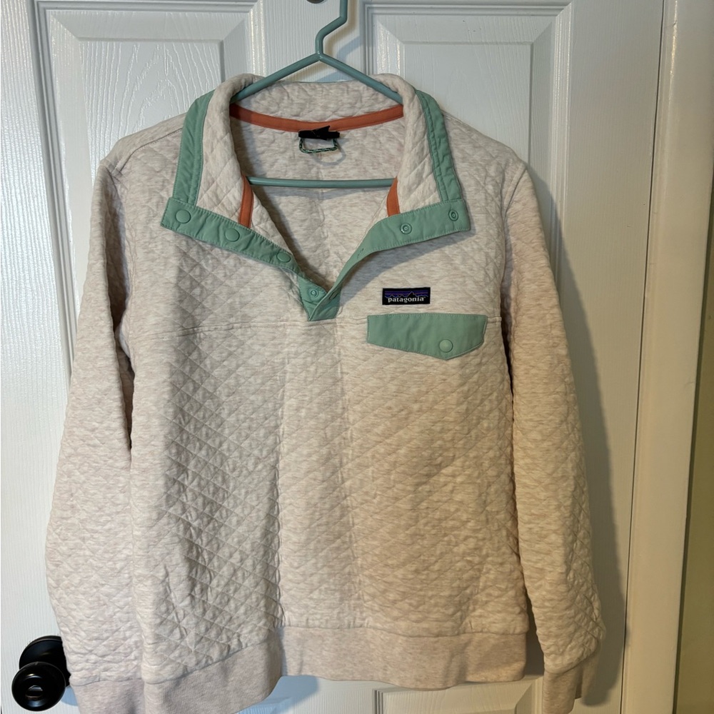 Women’s Patagonia Quilted Snap Sweatshirt Sz L